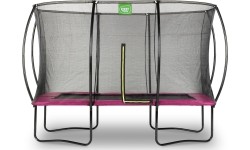Trampolina EXIT Silhouette 244x366 cm z siatką, różowa