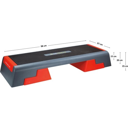 AS007 BLACK/RED AEROBIC STEP HMS PREMIUM