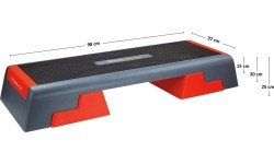 Step do aerobiku AS007 czarno-czerwony HMS Premium