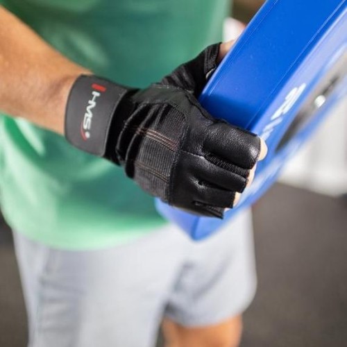 RST04 ROZMIAR S RĘKAWICE FITNESS HMS - Black