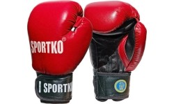 Skórzane rękawice bokserskieSportKO PK1 - Red