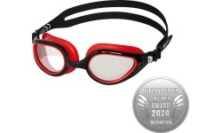 NQG480MAF CZARNO-CZERWONE OKULARY PŁYWACKIE NILS AQUA