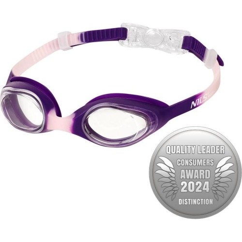 Dziecięce okulary do pływania NILS AQUA NQG170AF, fioletowo-różowe