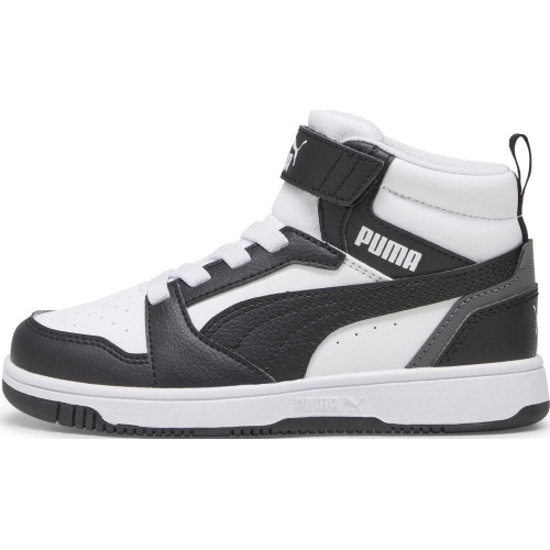 Puma Rebound V6 Mid Jr buty dziecięce White Black 393832 01