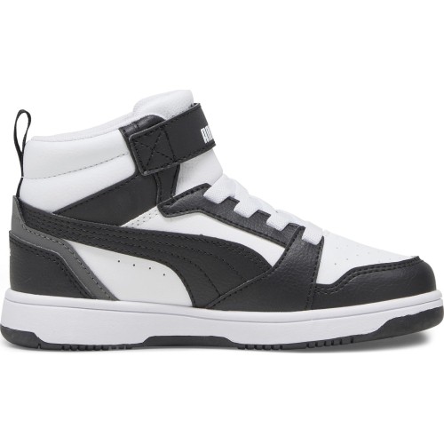 Puma Rebound V6 Mid Jr buty dziecięce White Black 393832 01