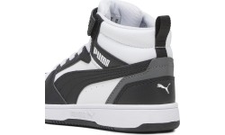 Puma Rebound V6 Mid Jr buty dziecięce White Black 393832 01