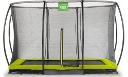 Trampolina flush z siatką Exit Silhouette 214x305cm - Zielona