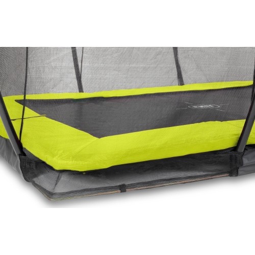 Trampolina flush z siatką Exit Silhouette 214x305cm - Zielona