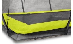 Trampolina flush z siatką Exit Silhouette 214x305cm - Zielona