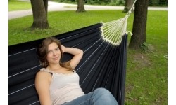 Hamak ogrodowy dwuosbowy Amazonas Barbados, Czarny