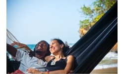 Hamak ogrodowy dwuosbowy Amazonas Barbados, Czarny