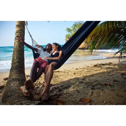 Hamak ogrodowy dwuosbowy Amazonas Barbados, Czarny