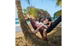 Hamak ogrodowy dwuosbowy Amazonas Barbados, Czarny