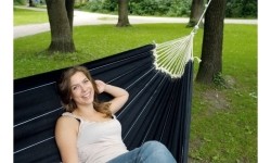 Hamak ogrodowy dwuosbowy Amazonas Barbados, Czarny