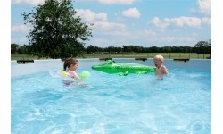 Basen EXIT Black Leather ø450x122cm z pompą i filtrem - czarny