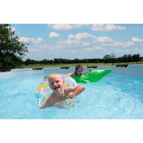 Basen EXIT Black Leather ø450x122cm z pompą i filtrem - czarny