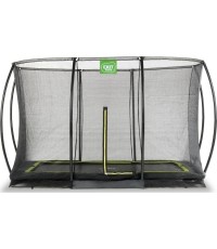 Trampolina gruntowa EXIT Silhouette 244x366 cm z siatką ochronną, czarna