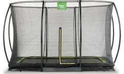 Trampolina gruntowa EXIT Silhouette 244x366 cm z siatką ochronną, czarna