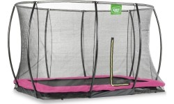 Exit Silhouette Spłukiwana trampolina z siatką - różowa
