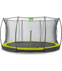 Trampolina flush z siatką Exit Silhouette 366cm - Green