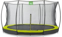 Trampolina flush z siatką Exit Silhouette 366cm - Green