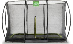 Trampolina gruntowa EXIT Silhouette 214x305 cm z siatką ochronną, czarna