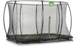 Trampolina gruntowa EXIT Silhouette 214x305 cm z siatką ochronną, czarna