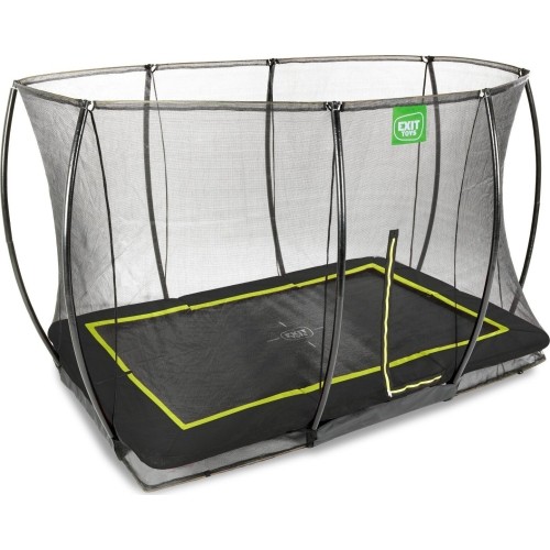 Trampolina gruntowa EXIT Silhouette 214x305 cm z siatką ochronną, czarna