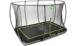 Trampolina gruntowa EXIT Silhouette 214x305 cm z siatką ochronną, czarna