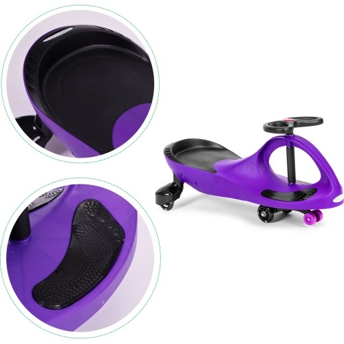 Pojazd grawitacyjny dla dzieci z kołami LED, fioletowy ECOTOYS