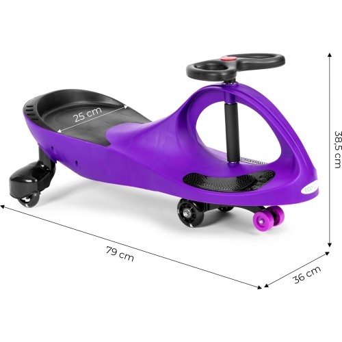 Pojazd grawitacyjny dla dzieci z kołami LED, fioletowy ECOTOYS