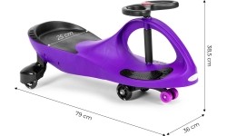 Pojazd grawitacyjny dla dzieci z kołami LED, fioletowy ECOTOYS