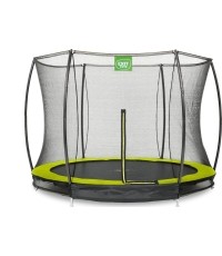 Trampolina gruntowa EXIT Silhouette ø244 cm z siatką ochronną, zielona