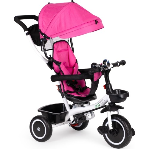 Rowerek trójkołowy z obrotowym siedziskiem Eco Toys, różowy