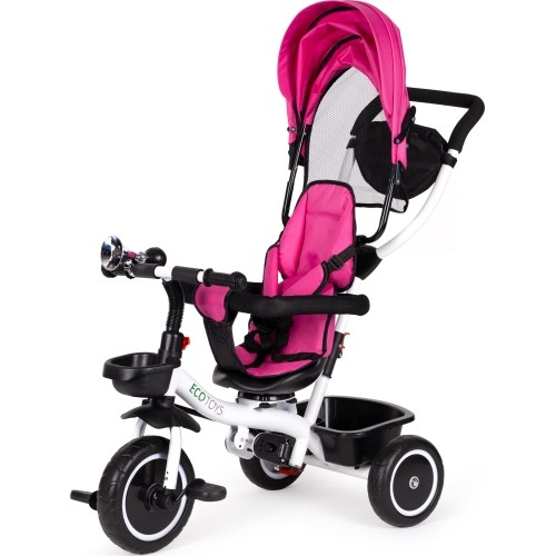 Rowerek trójkołowy z obrotowym siedziskiem Eco Toys, różowy
