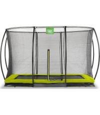 Trampolina gruntowa EXIT Silhouette 244x366cm z siatką ochronną – zielona