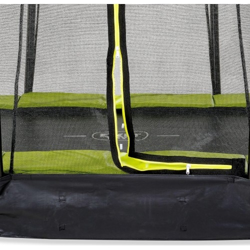 Trampolina gruntowa EXIT Silhouette 244x366cm z siatką ochronną – zielona
