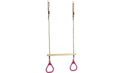 drewniany trapez pierścieniowy z plastikowym pierścieniem