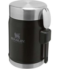 Termos na żywność z łyżkowidelcem Stanley Classic, 0,4l, Czarny