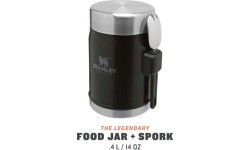 Termos na żywność z łyżkowidelcem Stanley Classic, 0,4l, Czarny