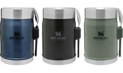 Termos na żywność z łyżkowidelcem Stanley Classic, 0,4l, Czarny