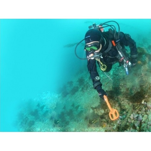 Podwodny wykrywacz metali Quest Metal Detectors Scuba Tector pomarańczowy wersja 2019