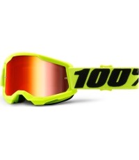 Gogle motocrossowe dla dzieci 100% Strata 2 Youth Mirror - Yellow