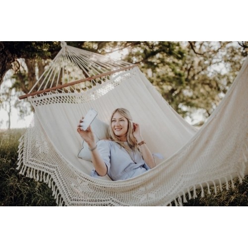 Żakardowy hamak ogrodowy Amazonas Palacio Natura