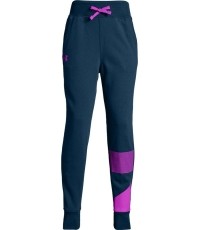 Spodnie dresowe dla dziewcząt Under Armour Rival Jogger - Techno Teal/Fluo Fuchsia
