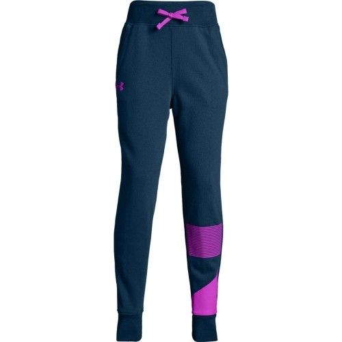 Spodnie dresowe dziewczęce Under Armour Rival Jogger - Techno Teal/Fluo Fuchsia