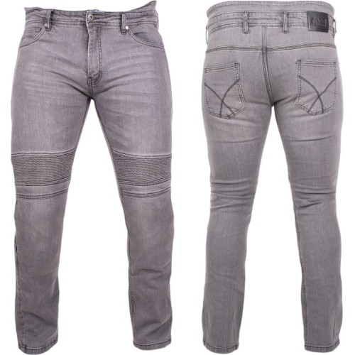 Męskie jeansy motocyklowe BOS Micas - Gray