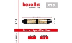 Rzutki ze stalową końcówką Karella XT-6 23 gramy