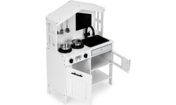 Drewniana kuchnia dla dzieci piekarnik palniki mikrofala akcesoria ECOTOYS