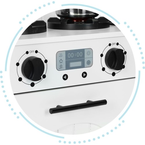 Drewniana kuchnia dla dzieci piekarnik palniki mikrofala akcesoria ECOTOYS